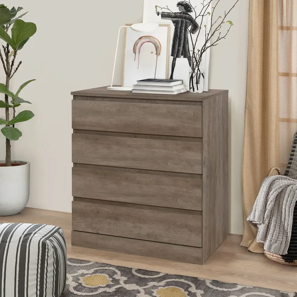 

2703-784 Brindle 4-Drawer Dresser, Wood Composite, Metal, Medium Density Fiberboard，73.5 Lbs, 18.00 X 27.50 X 31.00 Inches