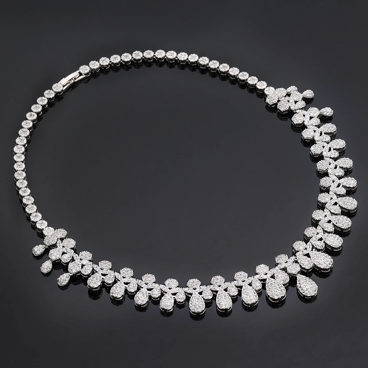 Новинка 2024 г. полный комплект из 4 предметов с цирконом для невесты женский