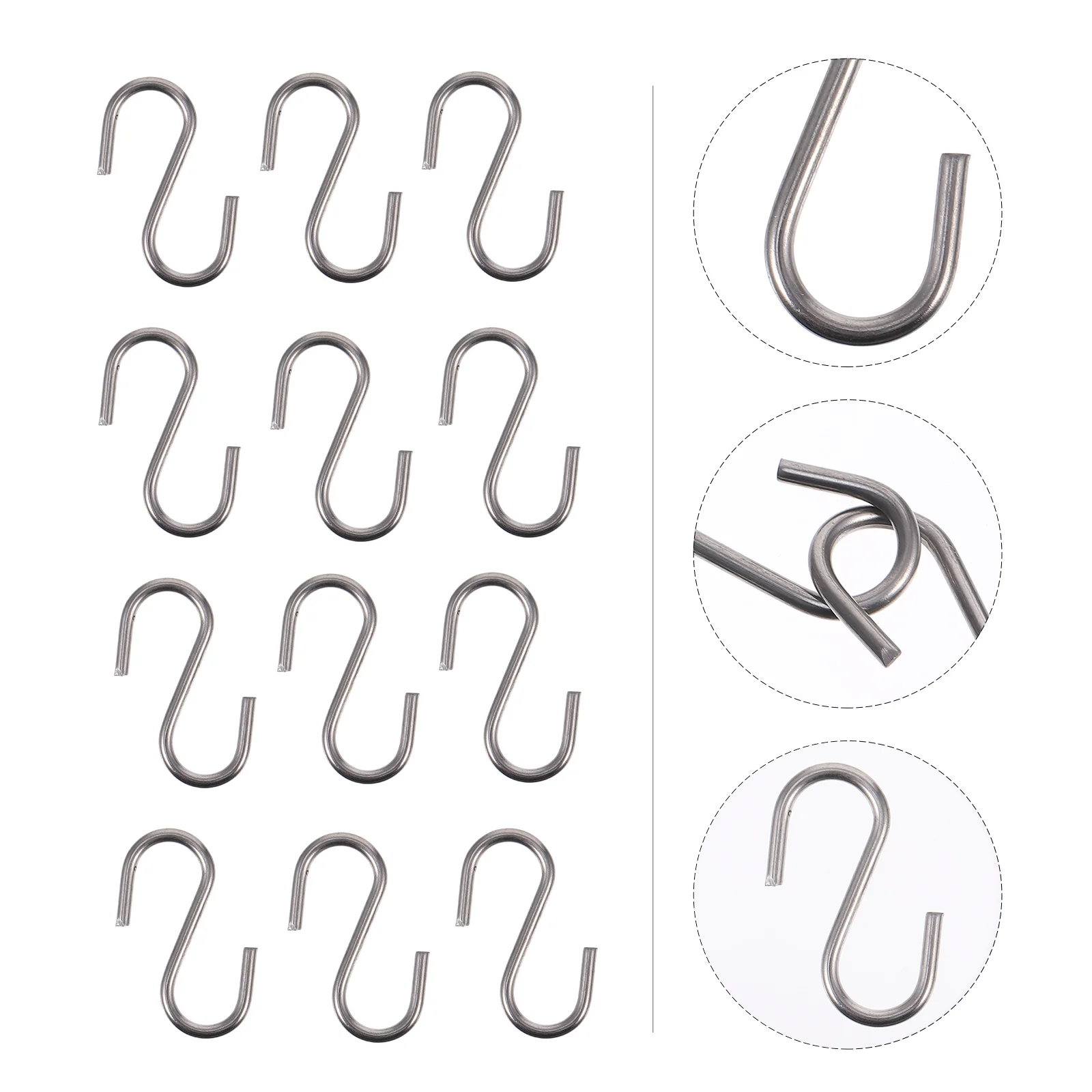 

30Pcs Stainless Steel S Shape Hooks Handy S Hooks Chain Wire Hooks Hanging Hooks
