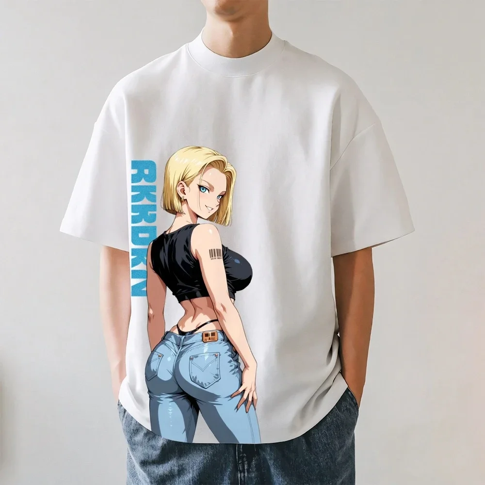 Футболка Dragon Ball Android 18 в японском стиле, классическая, высококачественная, уличная одежда, мужская и женская одежда, новинка лета 2026 года (art.: 3920db5fa725b) - 3920db5fa725b