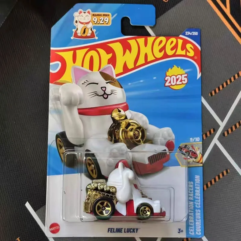 Фото Спортивный автомобиль из сплава Hot Wheels, мини-гоночная модель F1, игрушка, настольный дисплей, коллекционный подарок на день рождения, Рождество, привлекает богатство, кот №2