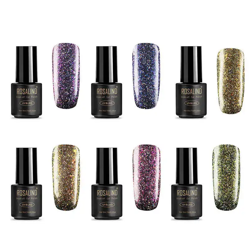 

6 цветов, 7 мл, блестящее искусственное польское средство для самостоятельного маникюра