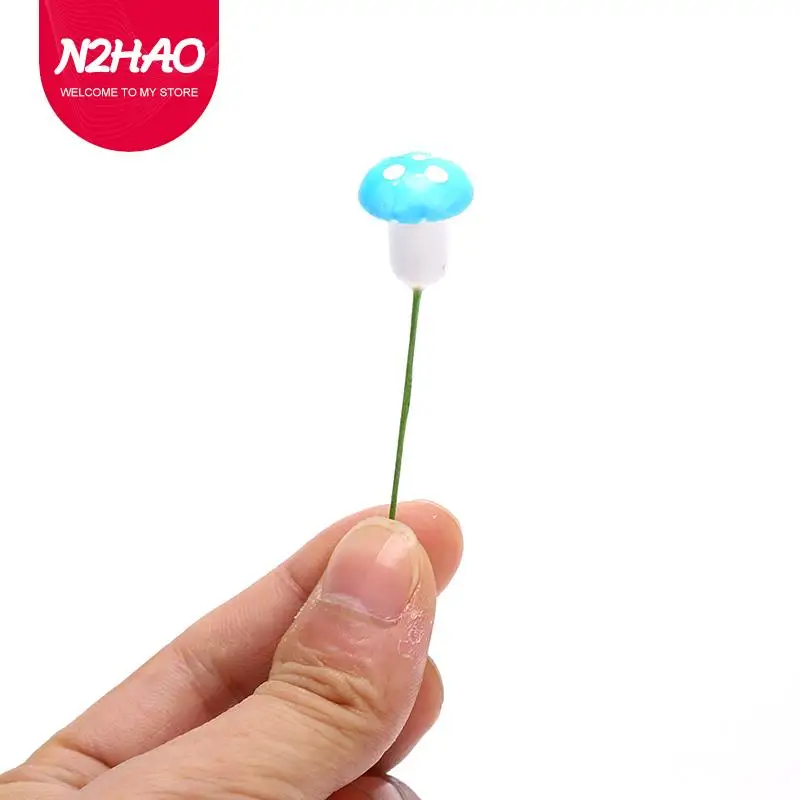 

100 шт. цветные Яркие искусственные растения, пенопласт, грибы, Цветные Грибы, микроландшафтные горшечные аксессуары