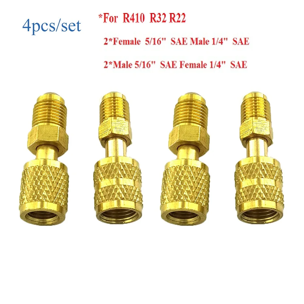 

R410a Adapter 5/16 SAE F Quick Couplers To 1/4 SAE M Flare 5/16 SAE M To 1/4 SAE Tools Ferramentas Herramientas Multimeter