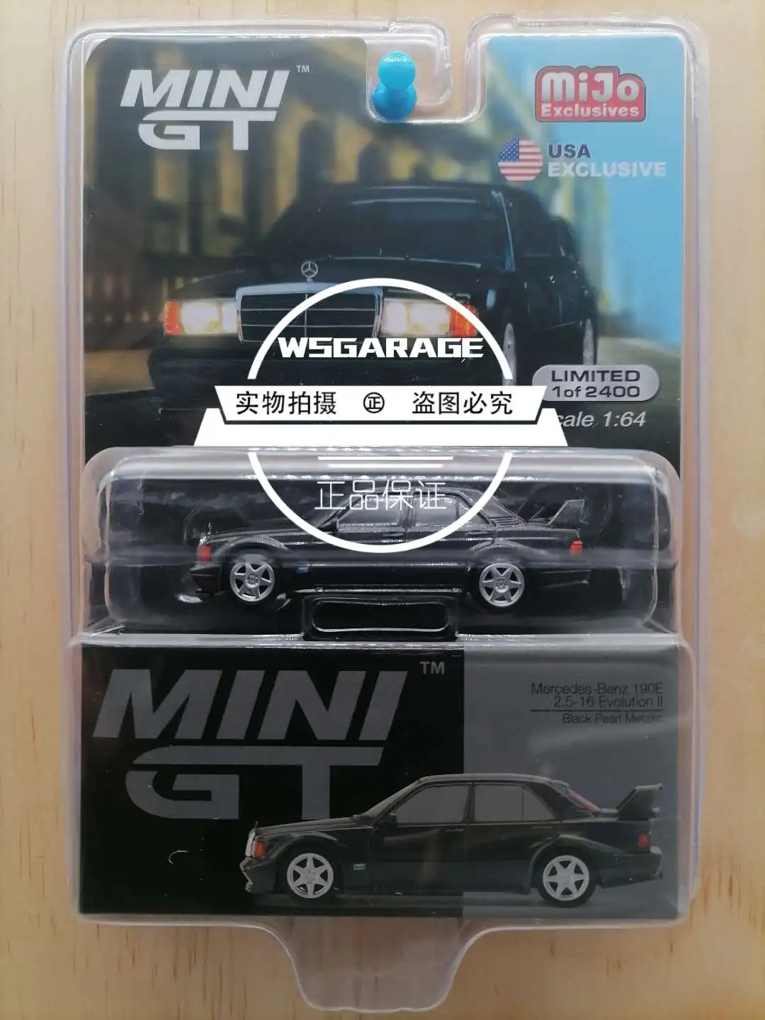 Mini GT 1:64 190E 2 5 16 Evo II Ограниченная Коллекция литых под давлением моделей