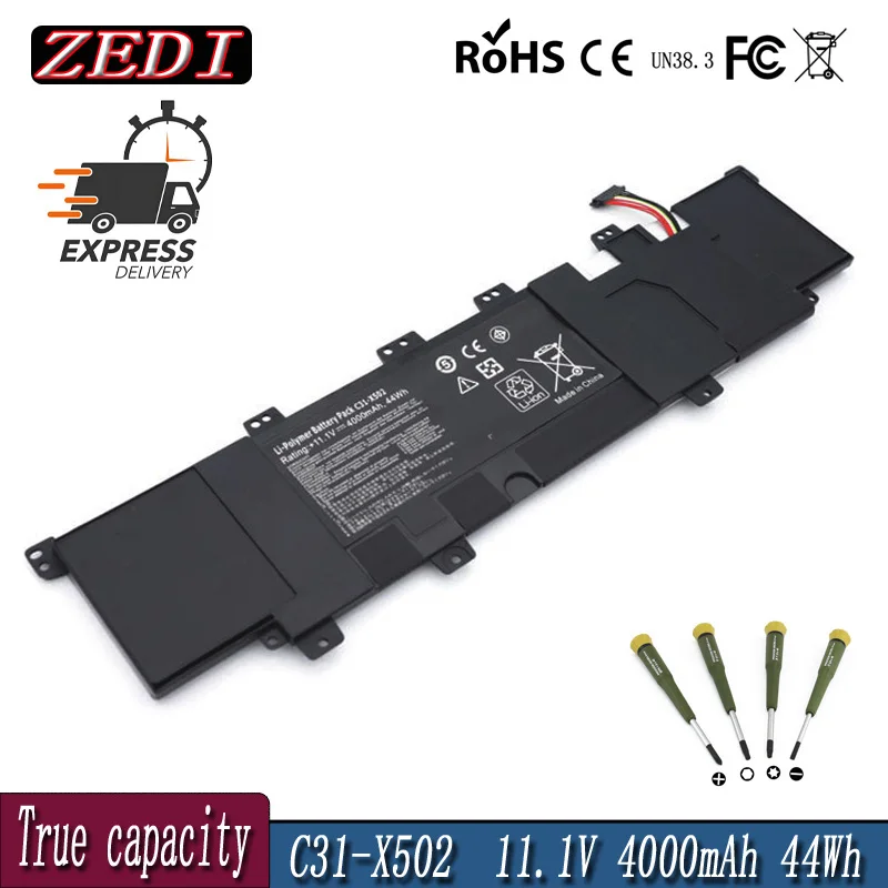 JC новый аккумулятор для ноутбука C21-X502 ASUS VivoBook X502 X502C X502CA S500 S500C S500CA PU500C PU500CA C31-X502
