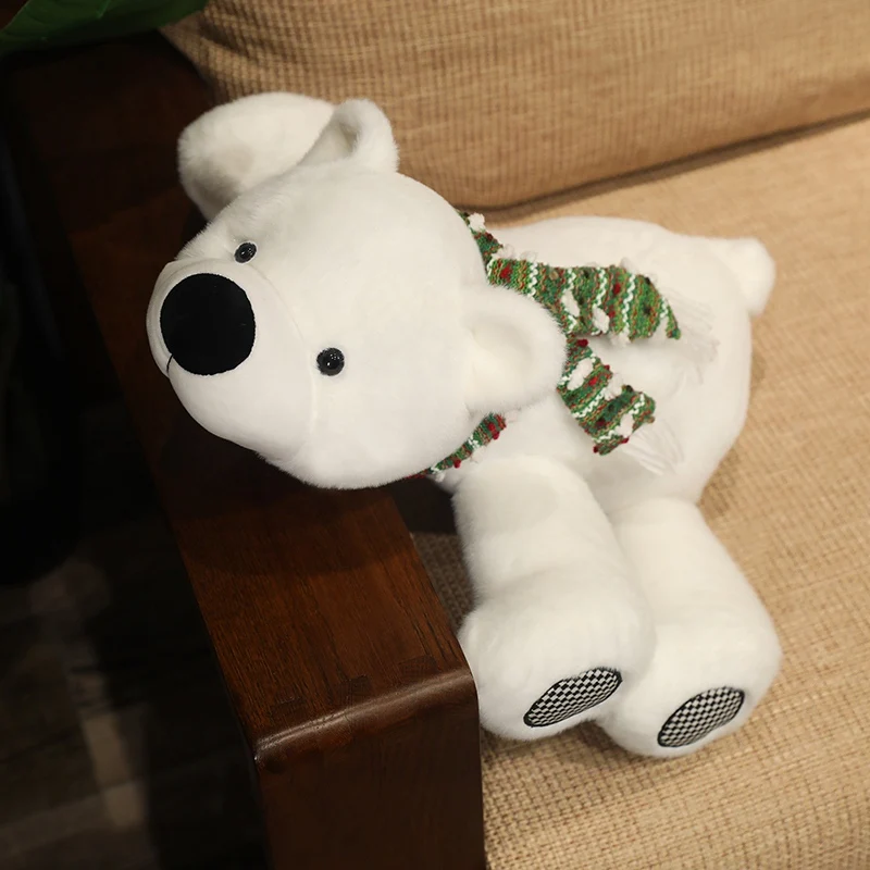 25-45 см милый рождественский белый медведь плюшевые игрушки милые мягкие