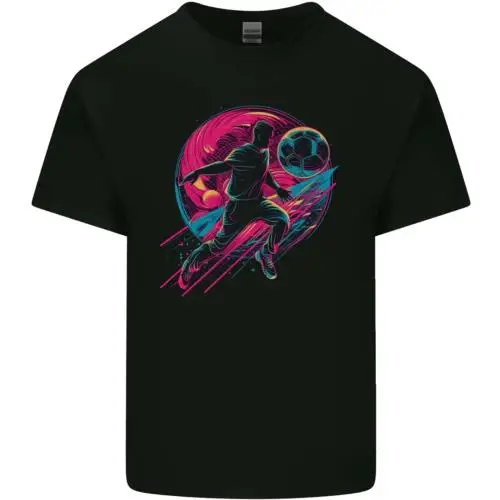 Футболка A Retrowave Fußballspieler Fußball Herren Baumwolle