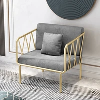 luxury nordic chair designer leisure office gold bedroom chair armchair manicure bar backrest sillas living room furniture