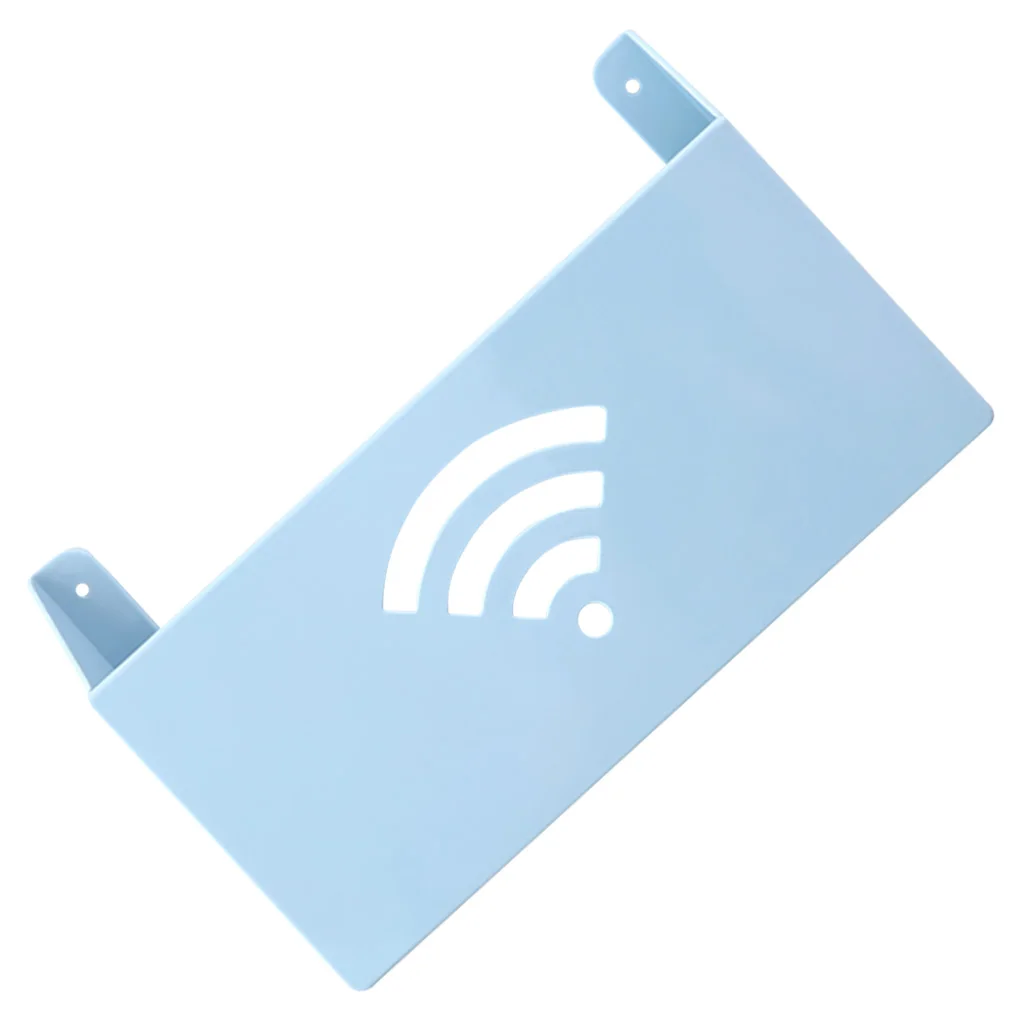 

Router Holder Storage Box Wall Mounted Remote Control Magazine Organizer Plastic Wire Cord Rack