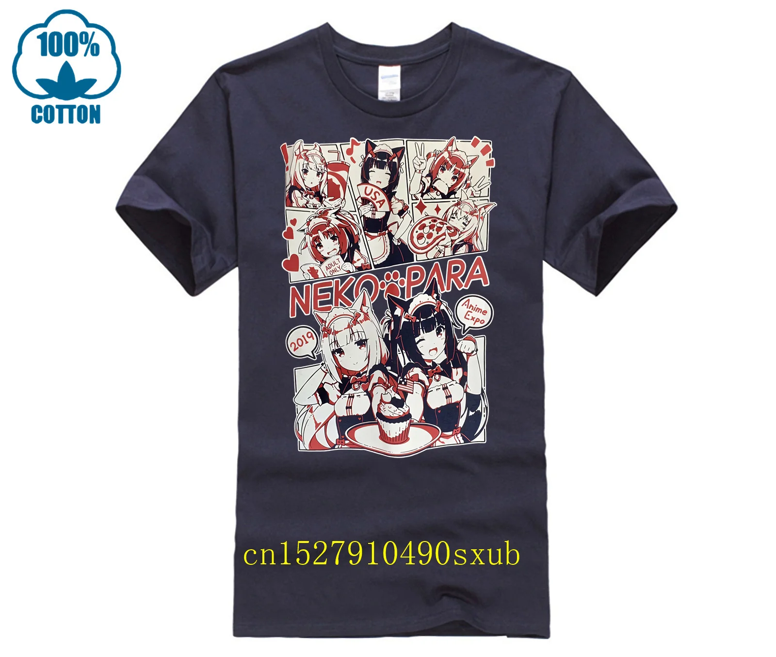 Футболка с изображением аниме Экспо некопара кадава