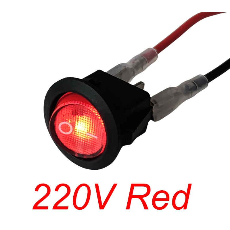 

Круглый кулисный переключатель KCD1 220В синий