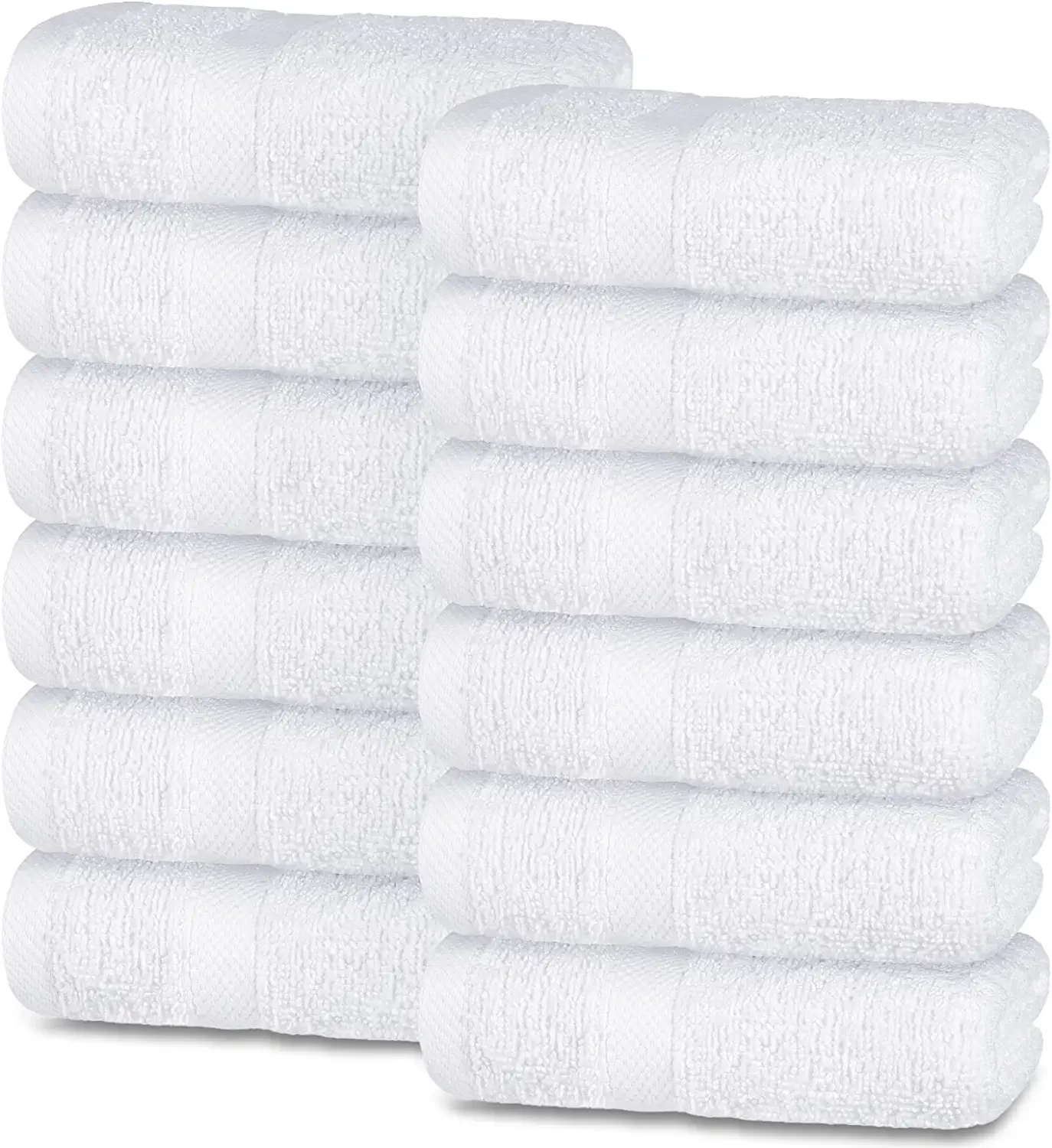 

Wealuxe Cotton Hand Towels - Soft and Lightweight - 16x27 Inch - 12 Pack - White