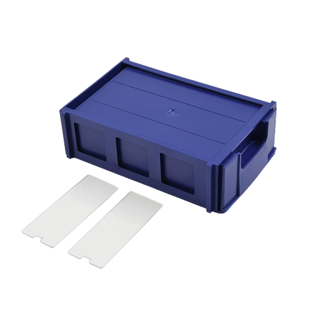 

1pcs Durable Storage Box Container Stackable Storage Boxes Toolbox Transparent 140*85*40mm Blue Crafts Hardware