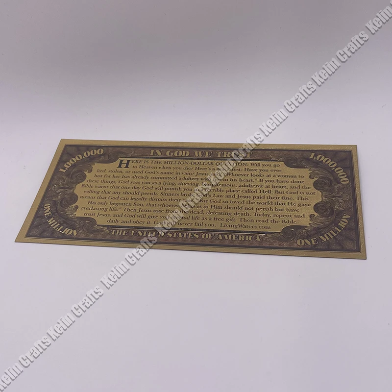 Красиво мы доверяем золоту 1000000 доллара США золотые памятные банкноты для