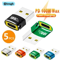Elough USB To Type C OTG Adapter USB C Female to USB A Male Converter For PC Samsung Xiaomi PD100W Fast Charging Adaptador OTG