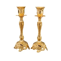 nordic candle holder one pair candelabra wedding home decor candlestick retro goldsilver