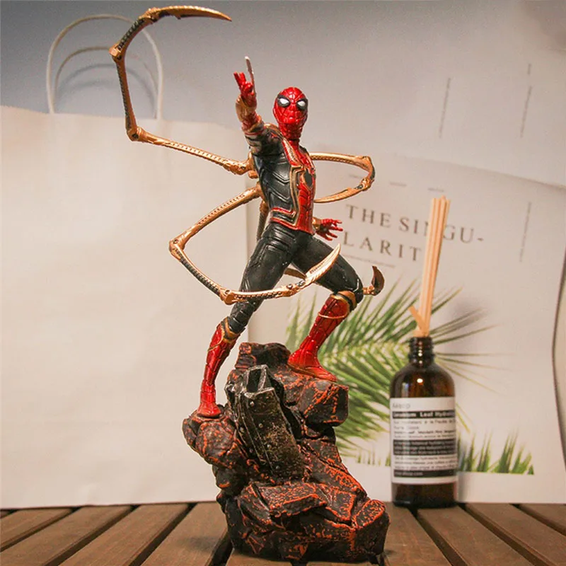 

28cm Hero Expedition Avengers 4 Steel Spider-man Hand-me-down Movie Model Toy Ornament Full Set Of Limited Edition Birthday Gift