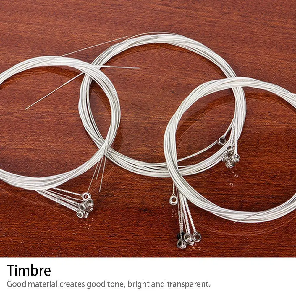 

1 комплект, набор нейлоновых серебряных струн для акустической гитары