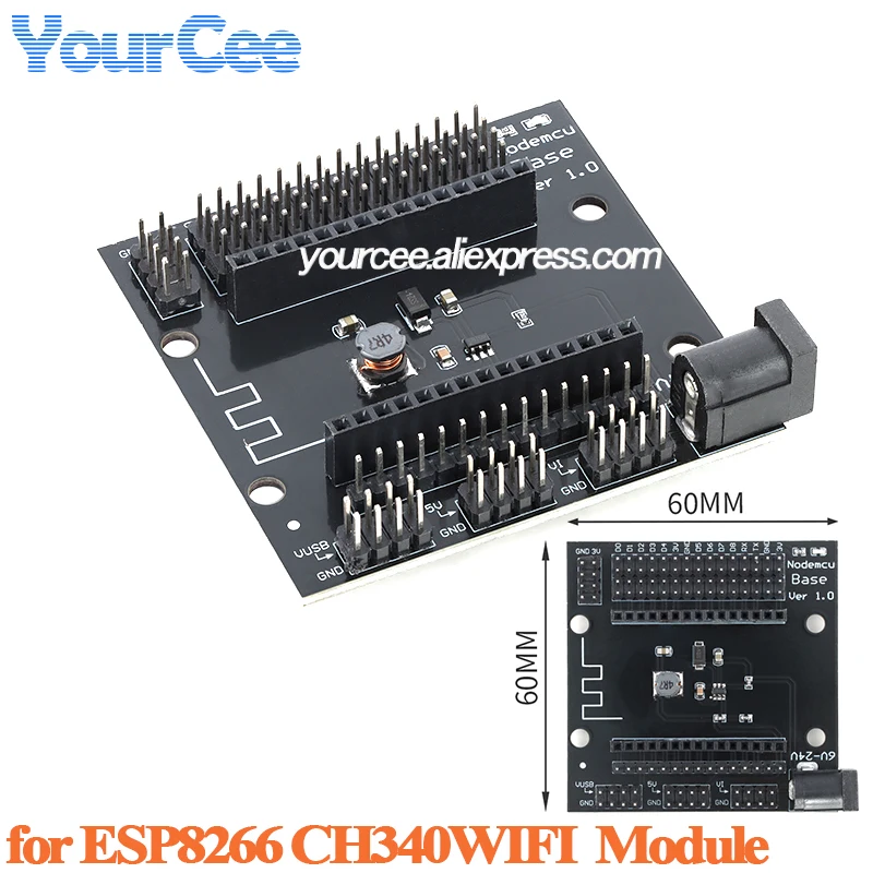 Фото Модуль расширения ESP8266 CH340 Wi-Fi для беспроводной связи, совместимый с базовой платой NodeMCU Lua V3 №1