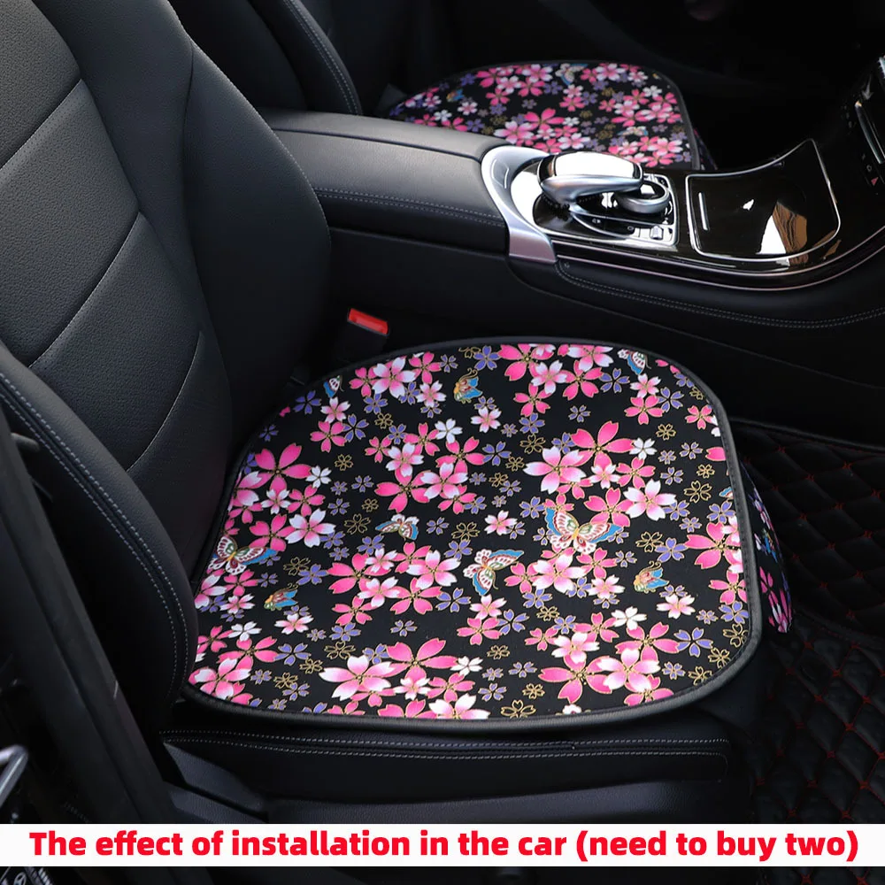 

Чехол для автомобильного сиденья без спинки, нескользящий дышащий чехол с принтом цветущей вишни, аксессуары для украшения интерьера автом...