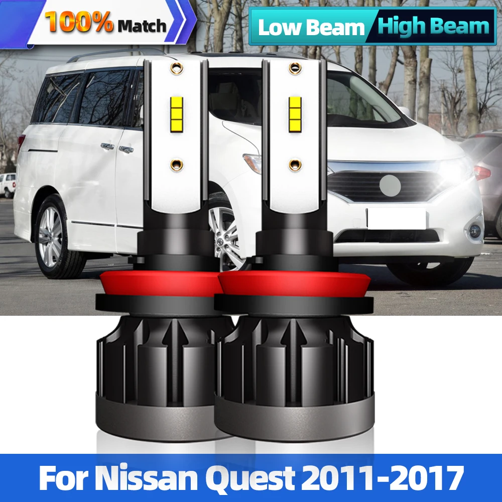 

2Pcs LED HB3 9005 H11 Led Headlights Bulbs 90W High Power Canbus Auto Lamp CSP Chip Car Headlamps For Nissan Quest 2011-2017