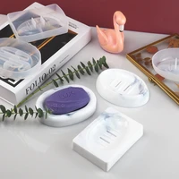diy handmade silicone soap dish crystal epoxy resin mold leaking drain box soap holder molds for soap making home decoration hot