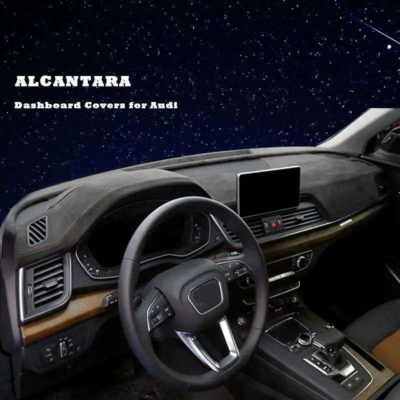 Real Alcantara Custom Car Dashboard Covers for Audi Q5L Q5 2018 Mat Shade Cushion Pad Carpets Car-styling Internal Accessories