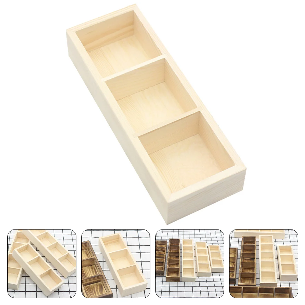 

Tea Box Organizer Storage Coffee Holder Condiment Packet Wood Wooden Display Sugar Containers Kitchen Drawer Cabinets Pantry