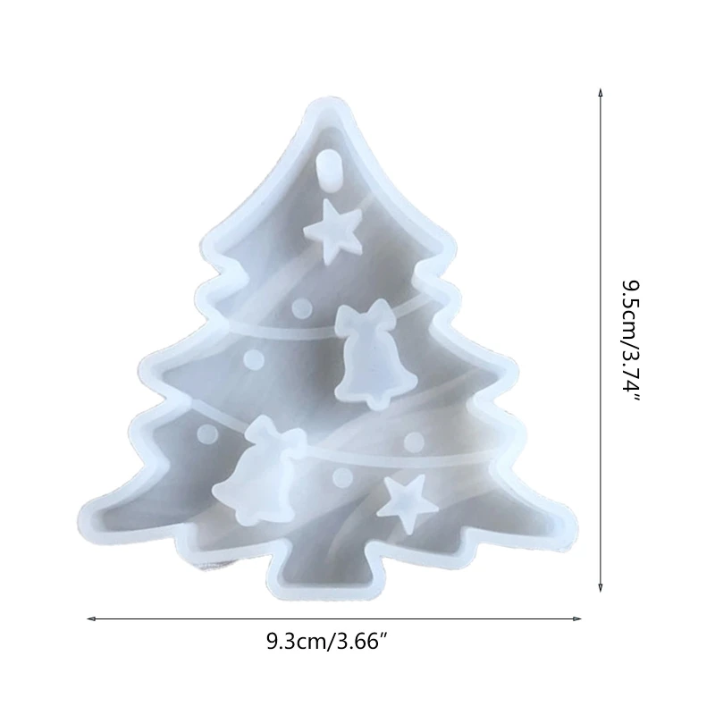 

Car Pendant Xmas Ornaments Resin Casting Mold UV Crystal Epoxy Resin Mold Christmas Tree Bell Elk Pendant Silicone Mould