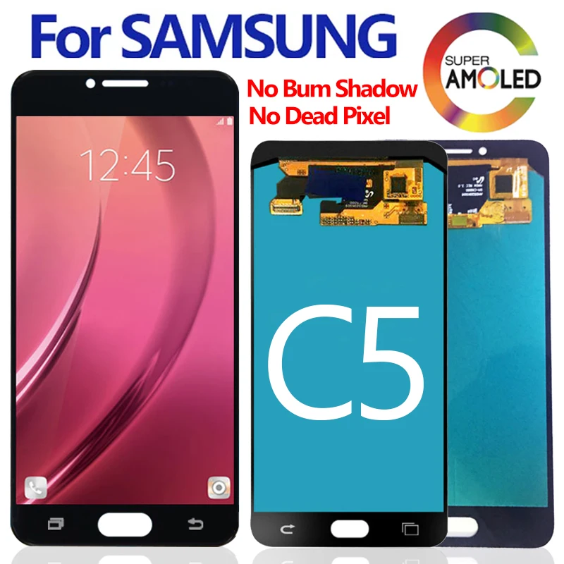 

Original 5.2'' Super AMOLED For SAMSUNG Galaxy C5 LCD C5000 Display Touch Screen Replacement