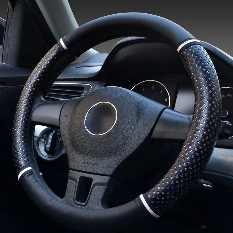 Чехлы для руля 39/40 см 15 7 дюйма синие автомобильные аксессуары Нескользящие