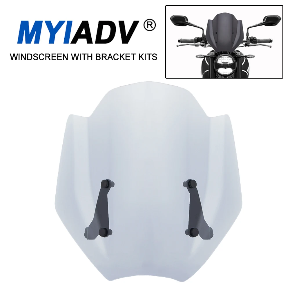 

Windshield Windscreen For Trident 660 Trident660 2021 2022 Motorcycle Fairing Wind Screen Deflectors Protector With Bracket Kits