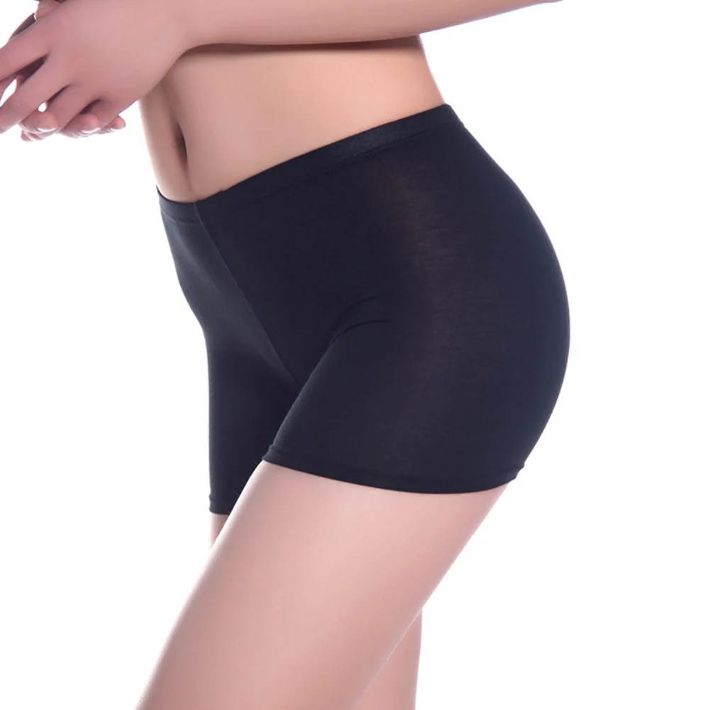 

Шорты женские модальные с высокой талией, безопасные короткие штаны, пикантная пляжная одежда, черные, на лето