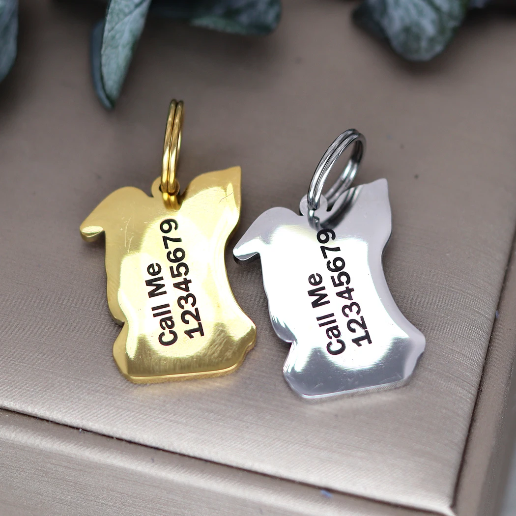 Персонализированная идентификационная бирка для собак из нержавеющей стали
