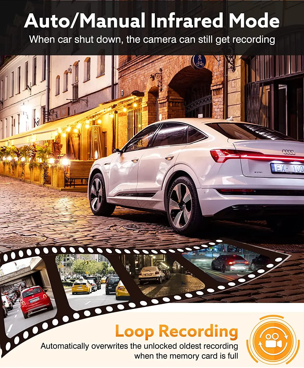 Мини-камера 1080P с инфракрасным ночным видением полицейская камера циклической