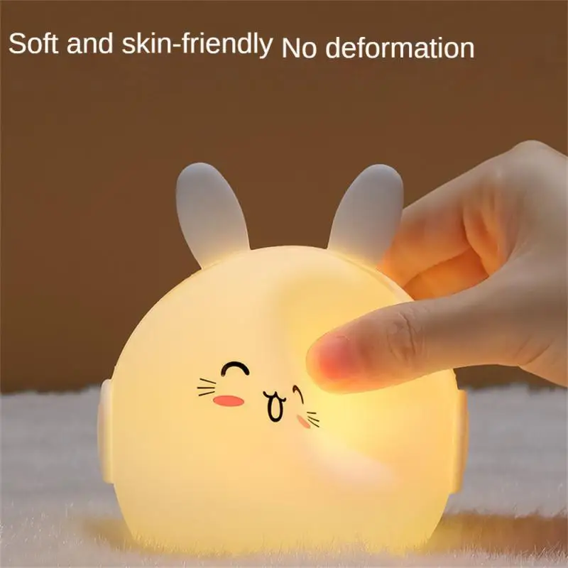 

LED Night Lamp Touch Sensor Silicone Cute Animal Lights 9 Color USB Table Lamp Eye Protection Bedroom Bedside Nightlight Gift