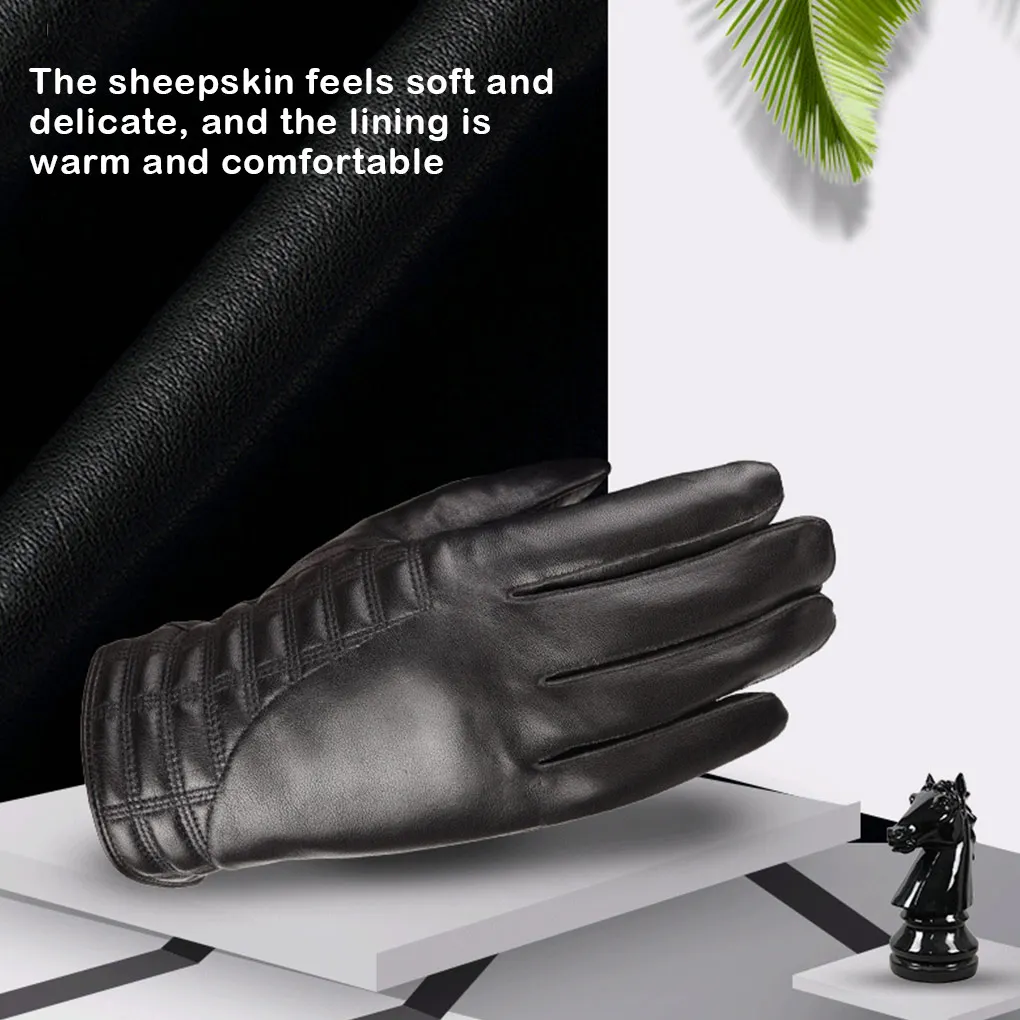 

1 пара, мужские и женские кожаные перчатки с сенсорным экраном