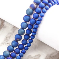 6810mm round loose spacer beads charms frosted natural stone beads bracelet necklace for jewelry making diy accessories