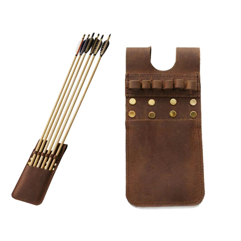 

Reverse Curved Hunting Bow Arrow Pouch PU Leather Catapult Shooting Archery Quiver Bag Archery Storage Outdoor Sport Accessories
