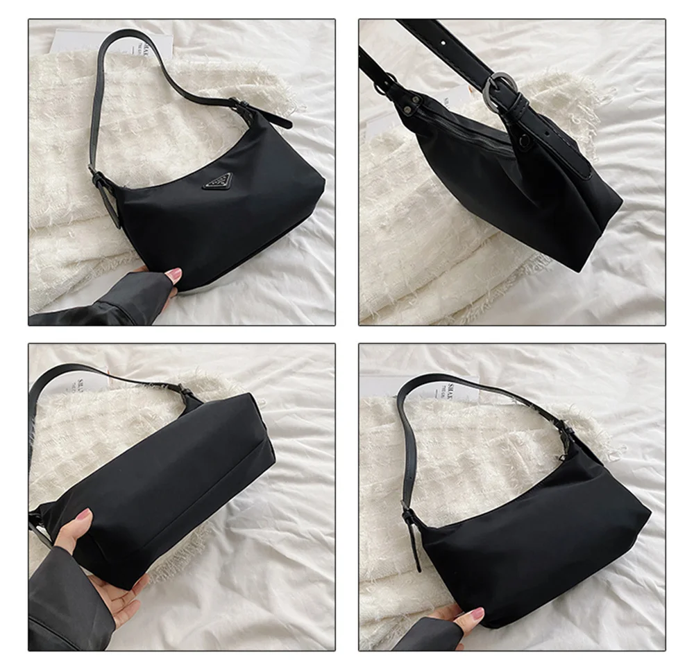 2023 New Fashion Casual Nylon Fabric Shoulder Underarm Bag Messenger Bags for Woman Versatile Dumpling Bag Crossbody Bag