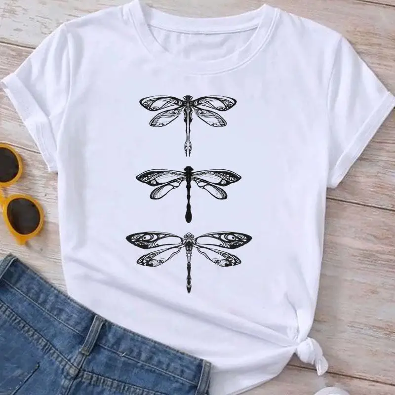 Женская мультяшная одежда модная с коротким рукавом новая трендовая футболка со