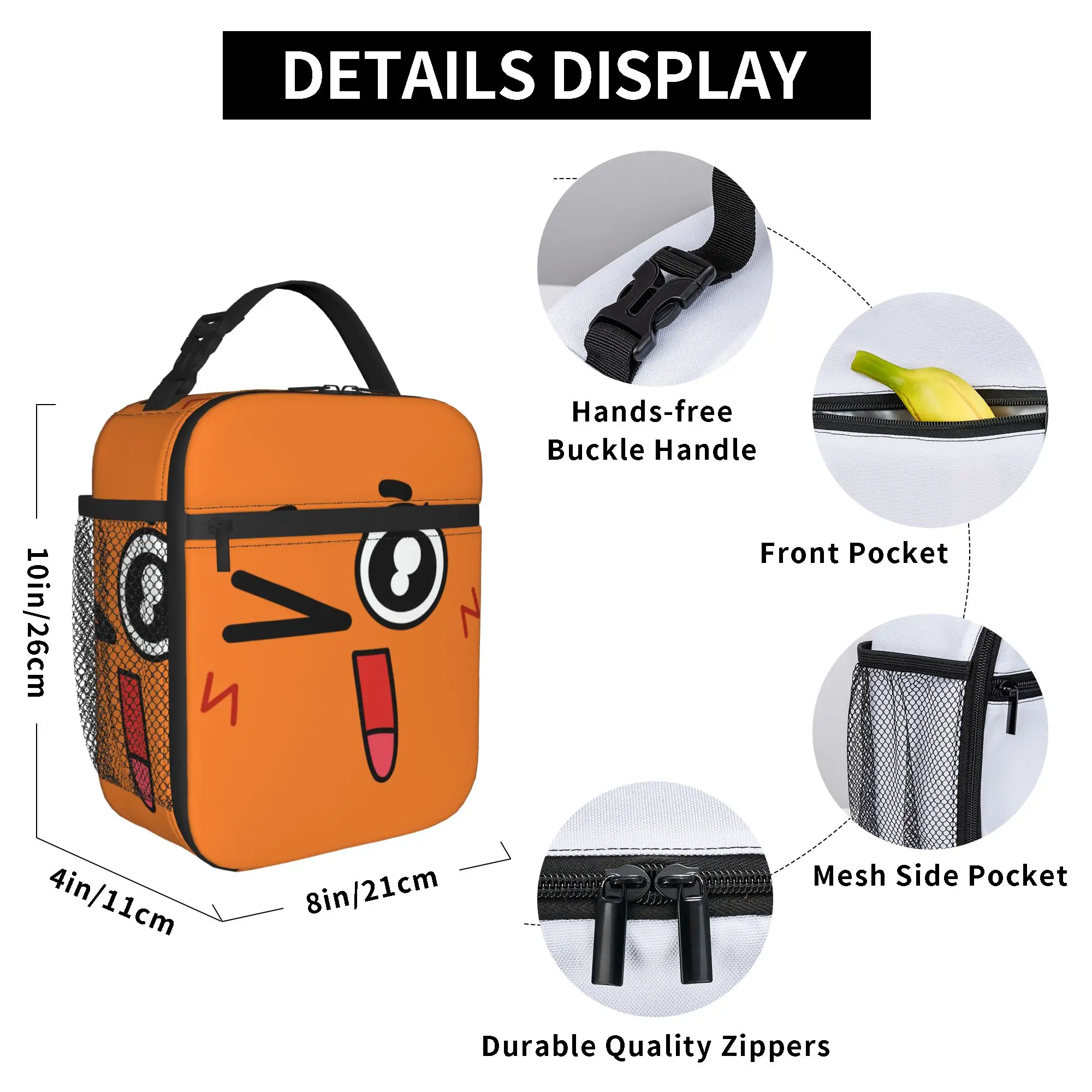 Фото Термосумка для обеда Darwins Face Insulated Lunch Bags Portable Amazings Gumballs Lunch Container Thermal Bag Tote Lunch Box Work Picnic Food Bag №4