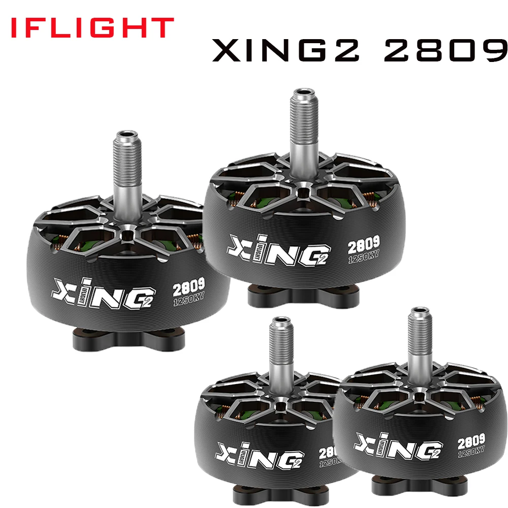

1PC/4PCS Brushless Motor IFlight XING2 2809 4-6S 5mm Titanium Alloy Shaft Compatible 7-8inch Propeller For RC FPV Racing toys