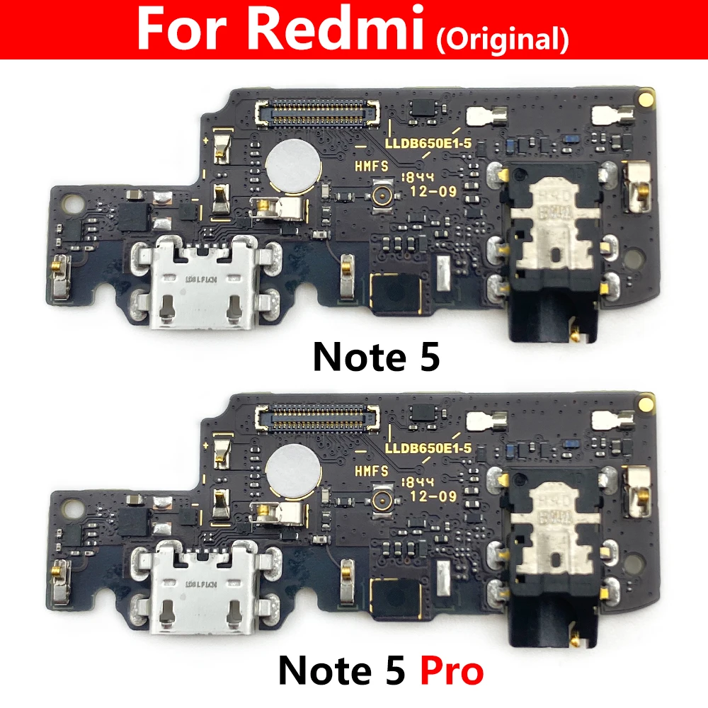 100% Original New  USB Charging Charger Port Connector Flex Cable Board For Xiaomi Redmi Note 5 Pro