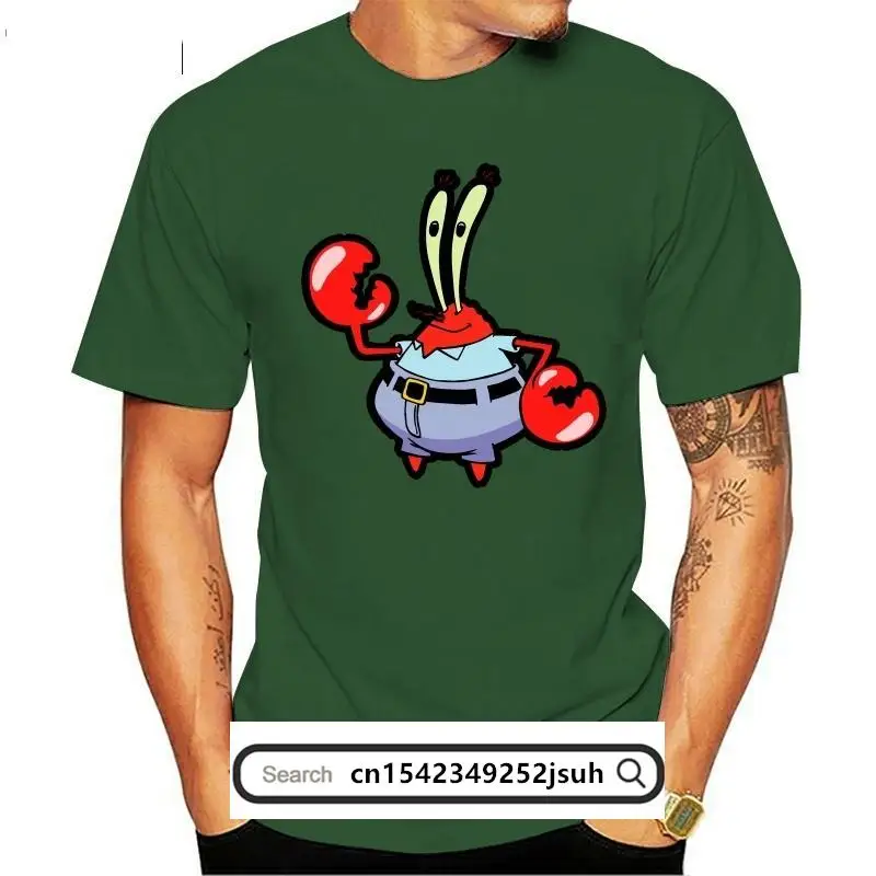 Футболка Mr Krabs Face в стиле Харадзюку для мужчин и женщин уличная одежда с