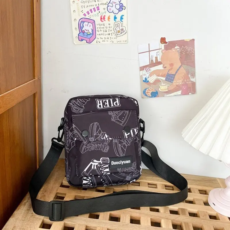 Crossbody Bag Chaoku Men's Canvas Satchel Casual Korean Version Student Work Clothes Ins Backpack Shoulder Bag