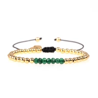 4mm copper beads natural crystal bracelet for men women hand made charm adjustable bracelets bangle female wristband jewelry