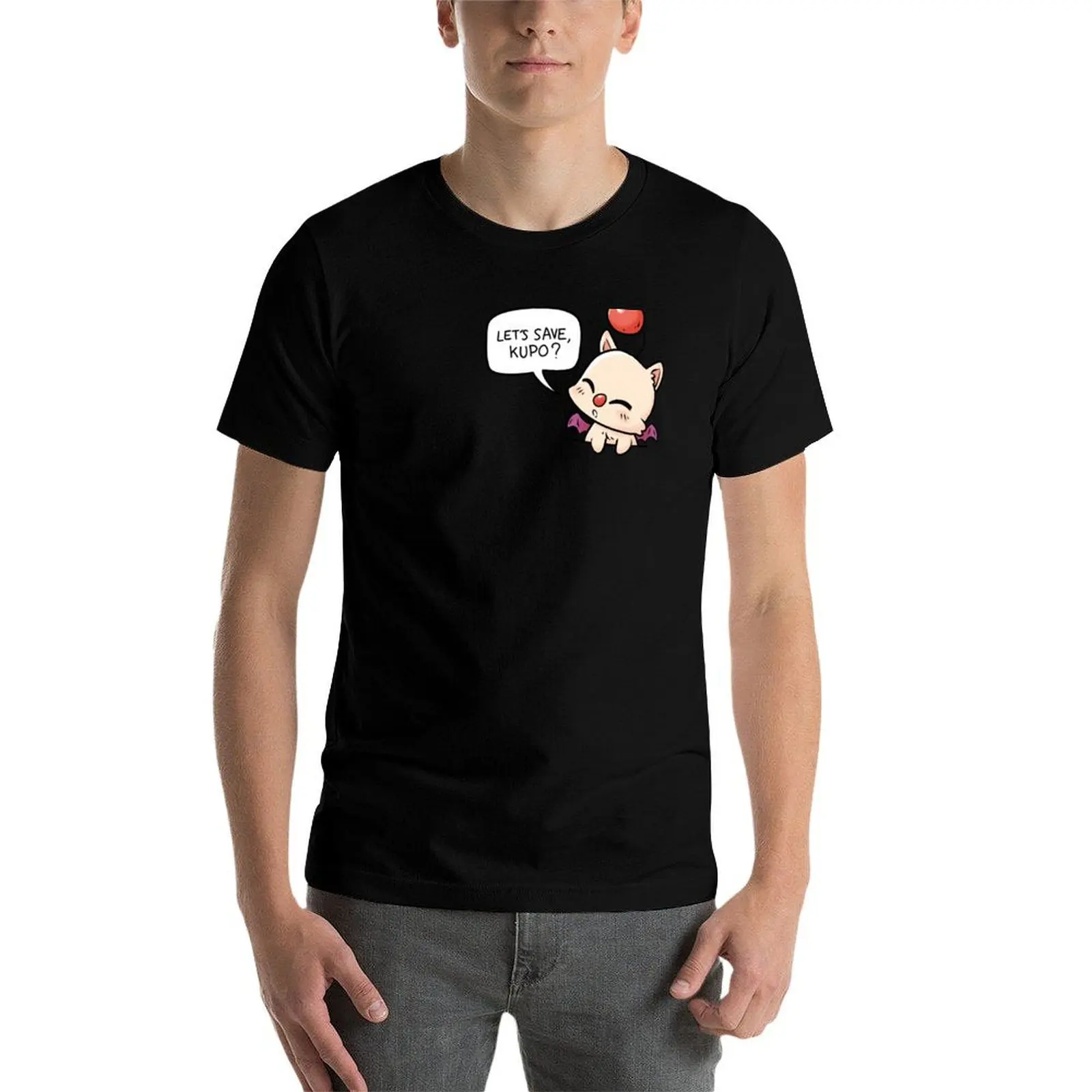 Фото Футболка Kawaii Pocket Moogle Save kupo mog, легкая футболка для бега №4
