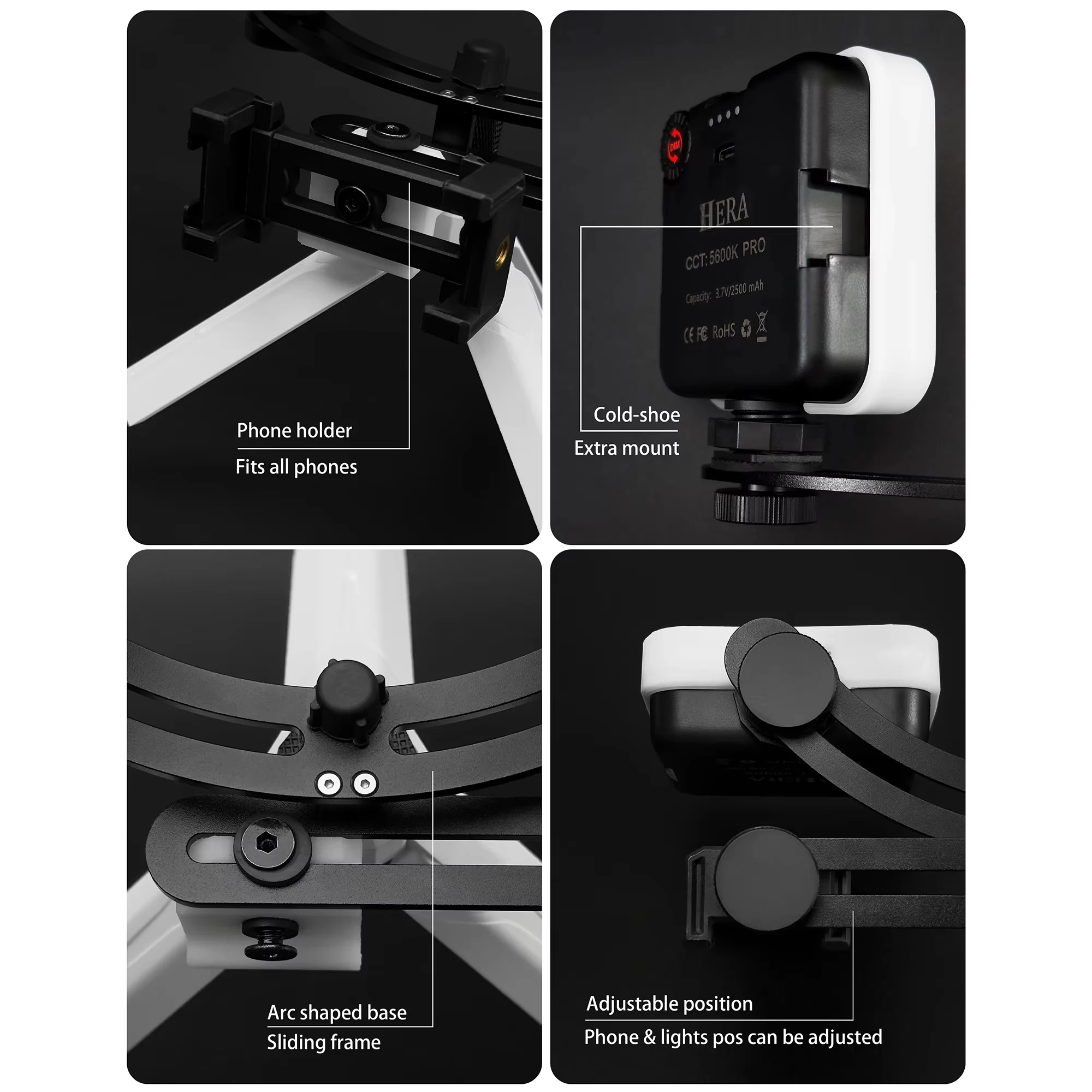 Комплект для стоматологической фотосъемки на смартфон MK-019W: вертикальные и горизонтальные съемки ротовой полости, фото и видео без бликов для зубов и протезов (art.: 3920d7c4f0b4e) - 3920d7c4f0b4e
